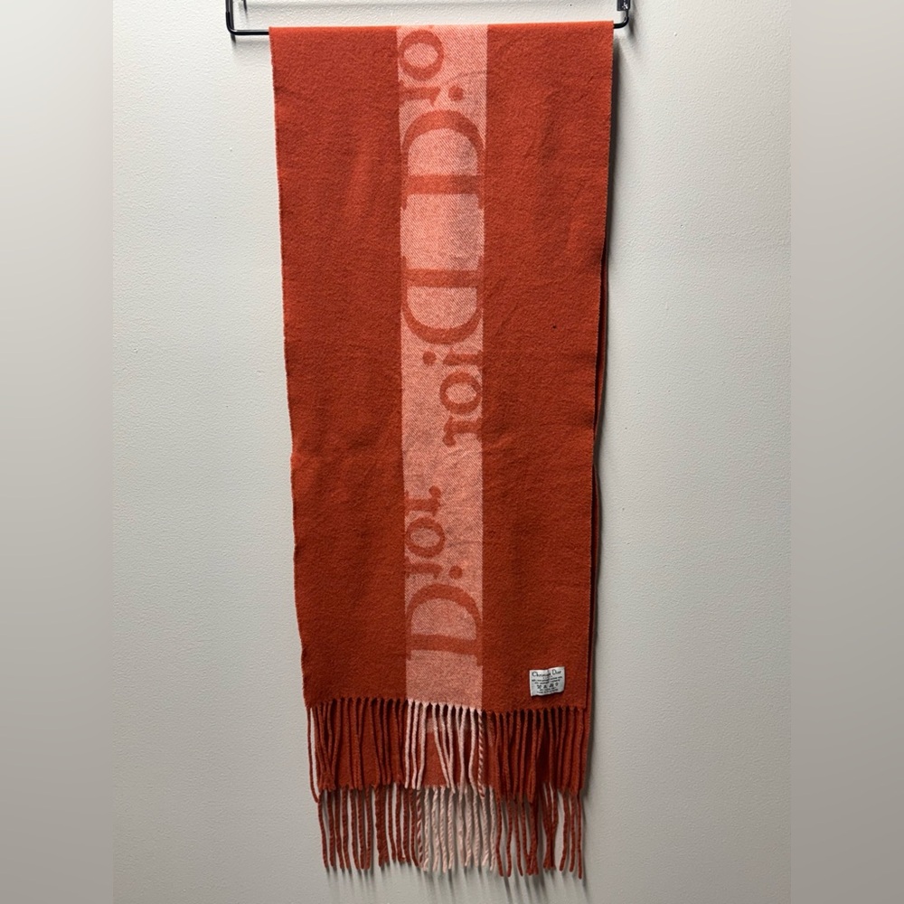 Dior Striped Wool Cashmere Scarf